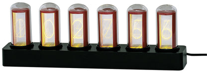 AMS Retro Nixie Tube Table Clock • Six Luminous Digits • Unique Design
