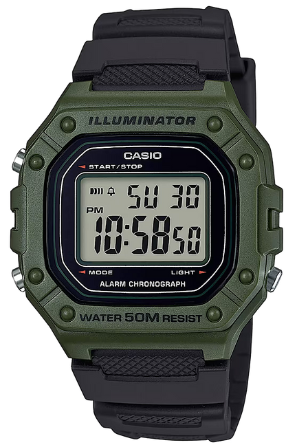 Casio Collection W-218H-3AVEF Herren Uhr • Quarz Uhrwerk • 5 Bar Wasserdichtigkeit