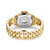 Tylna część zegarka damskiego Thomas Sabo z grawerunkiem, złota bransoleta ze stali szlachetnej