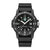 Zegarek męski Luminox z czarną tarczą, wskazówkami i kauczukowym paskiem