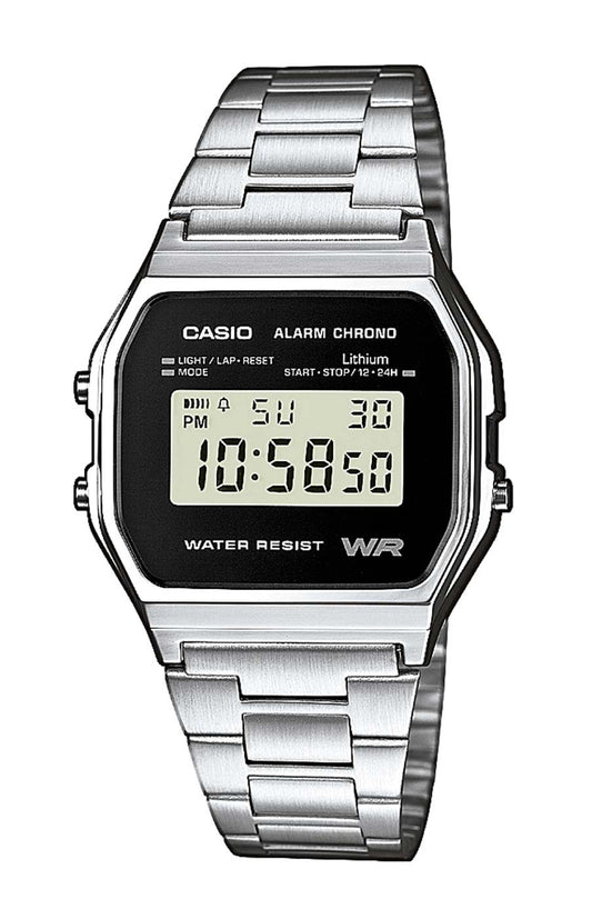 Casio Vintage A158WEA-1EF Unisex Uhr • Digitales Quarzwerk • Edelstahlarmband