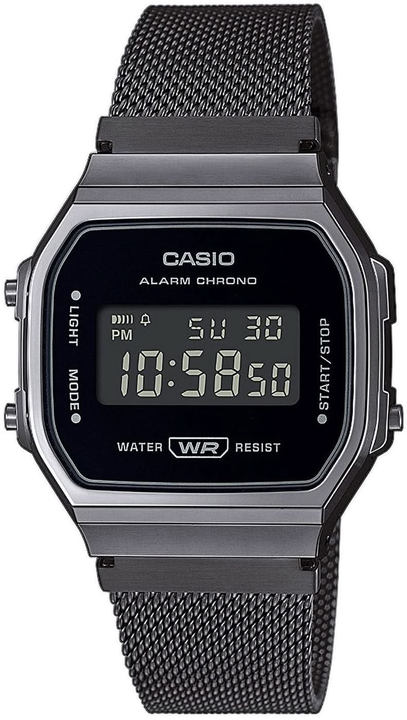 Montre Casio Vintage A168WEMB-1BEF • Quartz • Bracelet en maille d'acier inoxydable