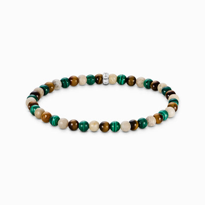 Beads Armband aus imitierter Malachit, Tigerauge, Jaspis - Thomas Sabo Modell: A2183-468-7-L19