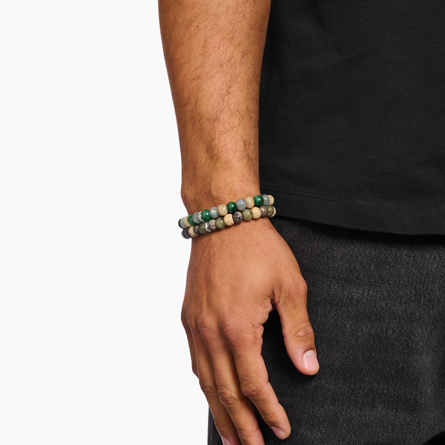 Beads Armband aus Jasper, Jade und Labradorit - Thomas Sabo Modell: A2196-503-6-L19