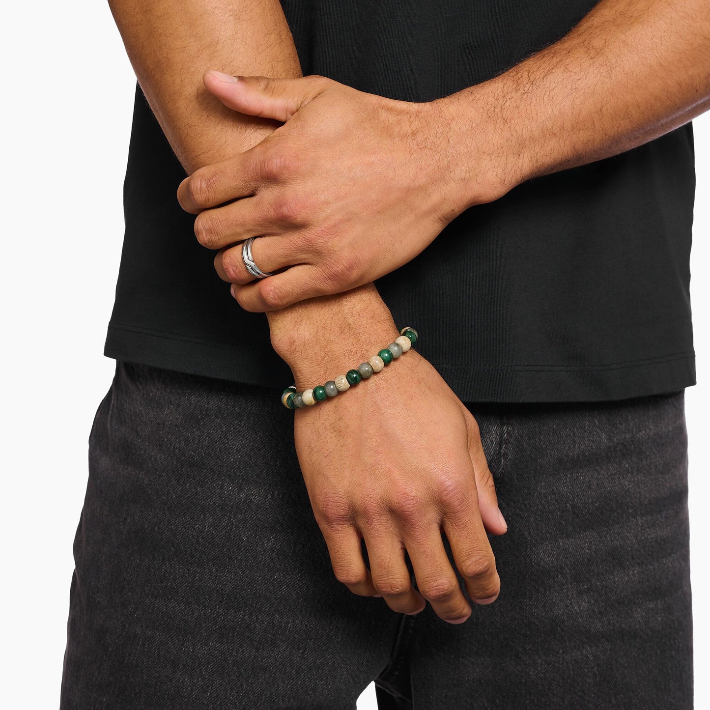 Beads Armband aus Jasper, Jade und Labradorit - Thomas Sabo Modell: A2196-503-6-L19