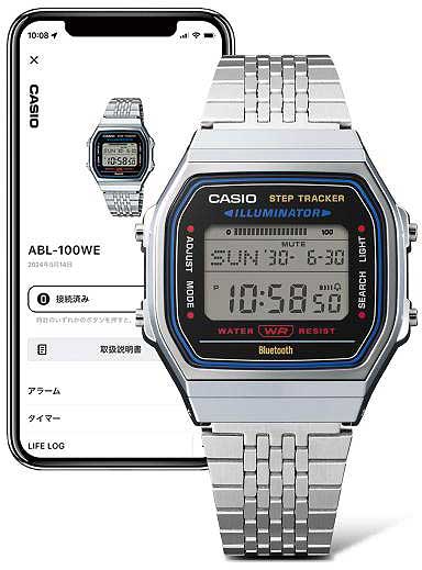 Casio Vintage ABL-100WE-1A Unisex Uhr • Bluetooth-Kopplung • Schrittzähler