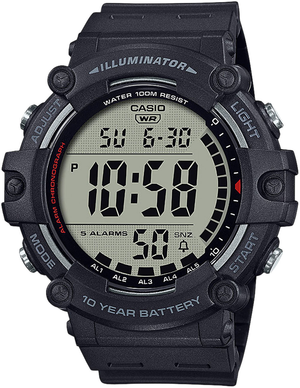 Montre pour homme Casio AE-1500WH-1AVEF • Pile longue durée • Résine robuste