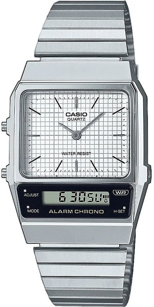 Casio Vintage AQ-800E-7AEF Watch • Iconic Retro Design • Dual Time Display