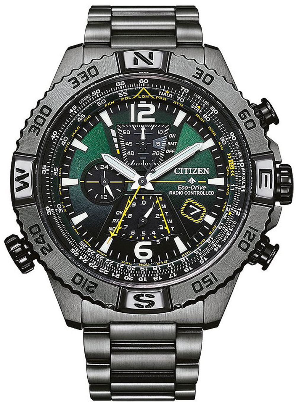 Montre pour homme Citizen Promaster Eco-Drive Navihawk AT8227-56X • Radio-pilotée solaire • Verre saphir