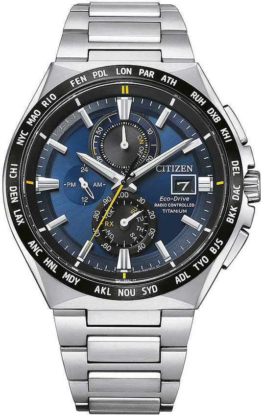 Montre pour homme Citizen Promaster Sky AT8234-85L • Solaire radiopilotée • Super Titanium