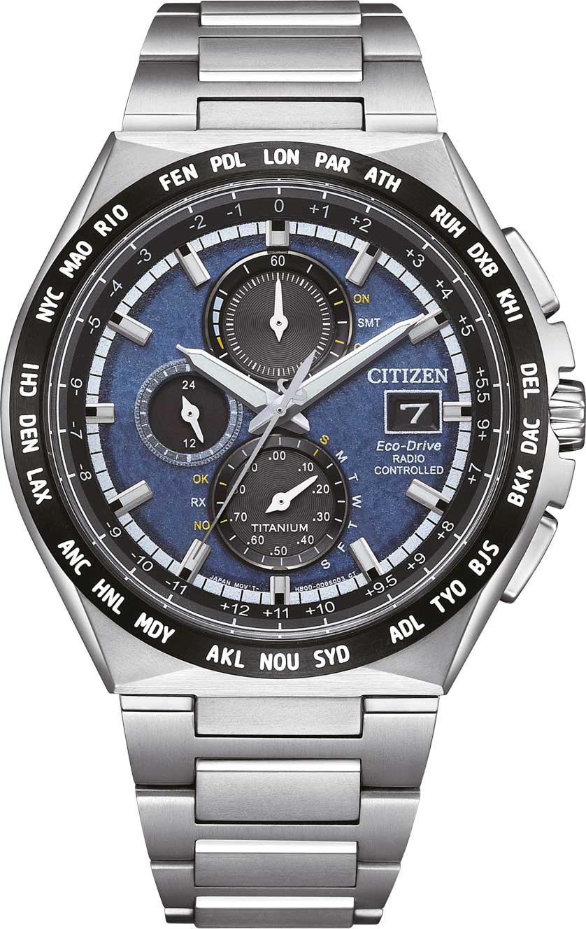 Citizen Super Titanium AT8238-84L Herrenuhr • Funk & Eco-Drive • Saphirglas