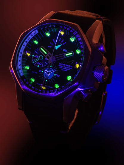 Vostok Europe Atomic Age YM86-640A695 Men's Watch • Tritium Tubes (GTLS) • K1 Safety Glass