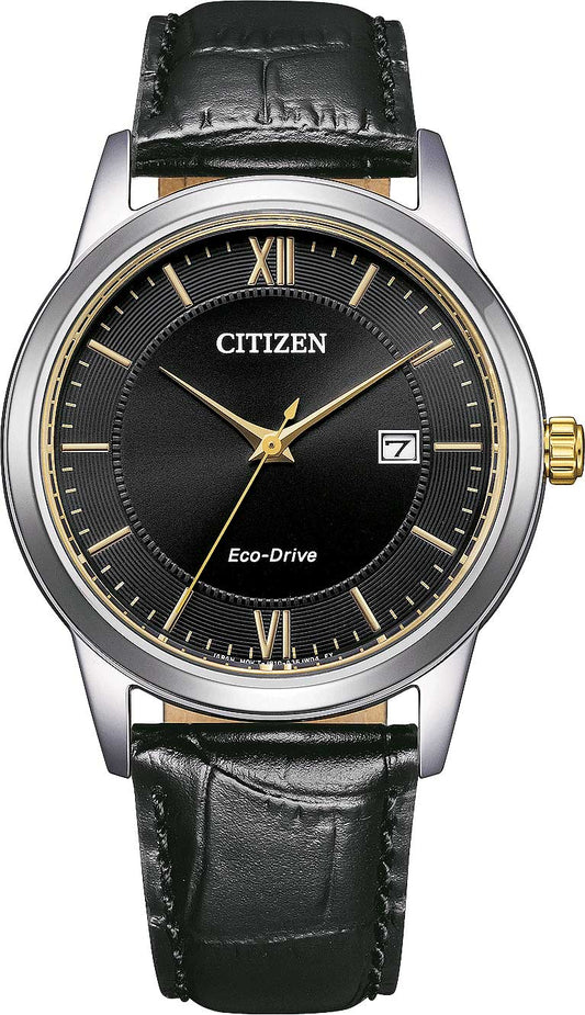 Citizen AW1784-16E Men's Watch • Eco-Drive Solar Powered • Elegant Leather Strap