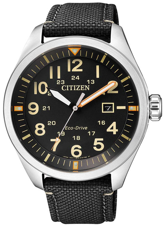 Citizen AW5000-24E Men's Watch • Eco-Drive Solar • Textile Strap