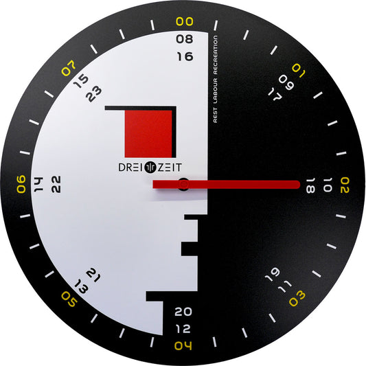 dreizeit Wall Clock 35 cm Ø Aluminum • Modern Design • Precise Quartz Movement