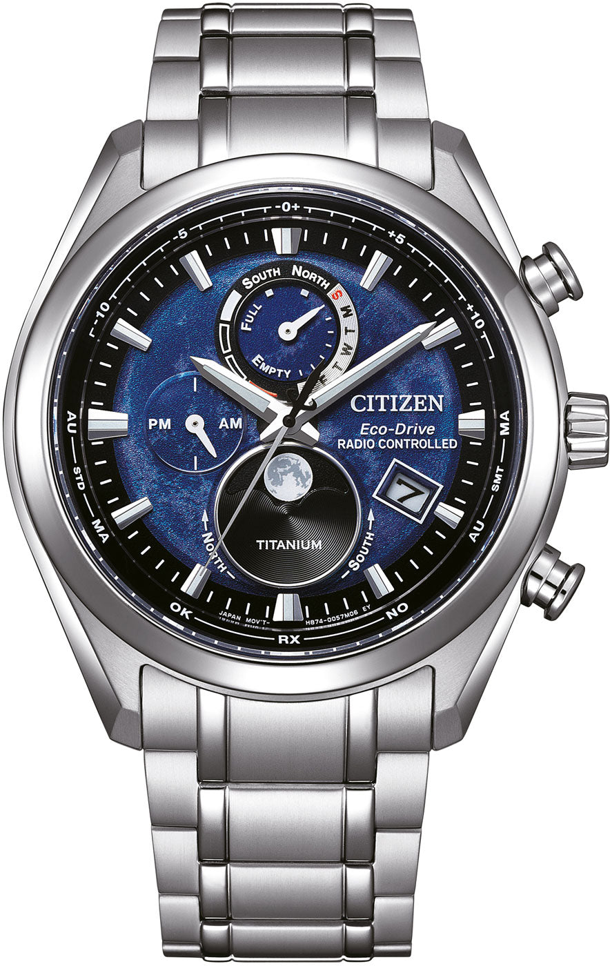 Citizen Tsuki-yomi BY1010-81L Men's Watch • Super Titanium • Moon Phase & Radio Controlled
