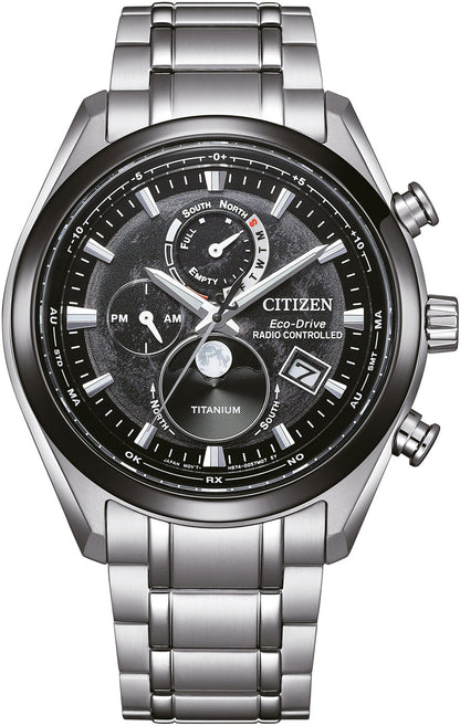 Citizen Tsuki-yomi BY1018-80E Herrenuhr • Eco-Drive Funk-Mondphase • Super Titanium