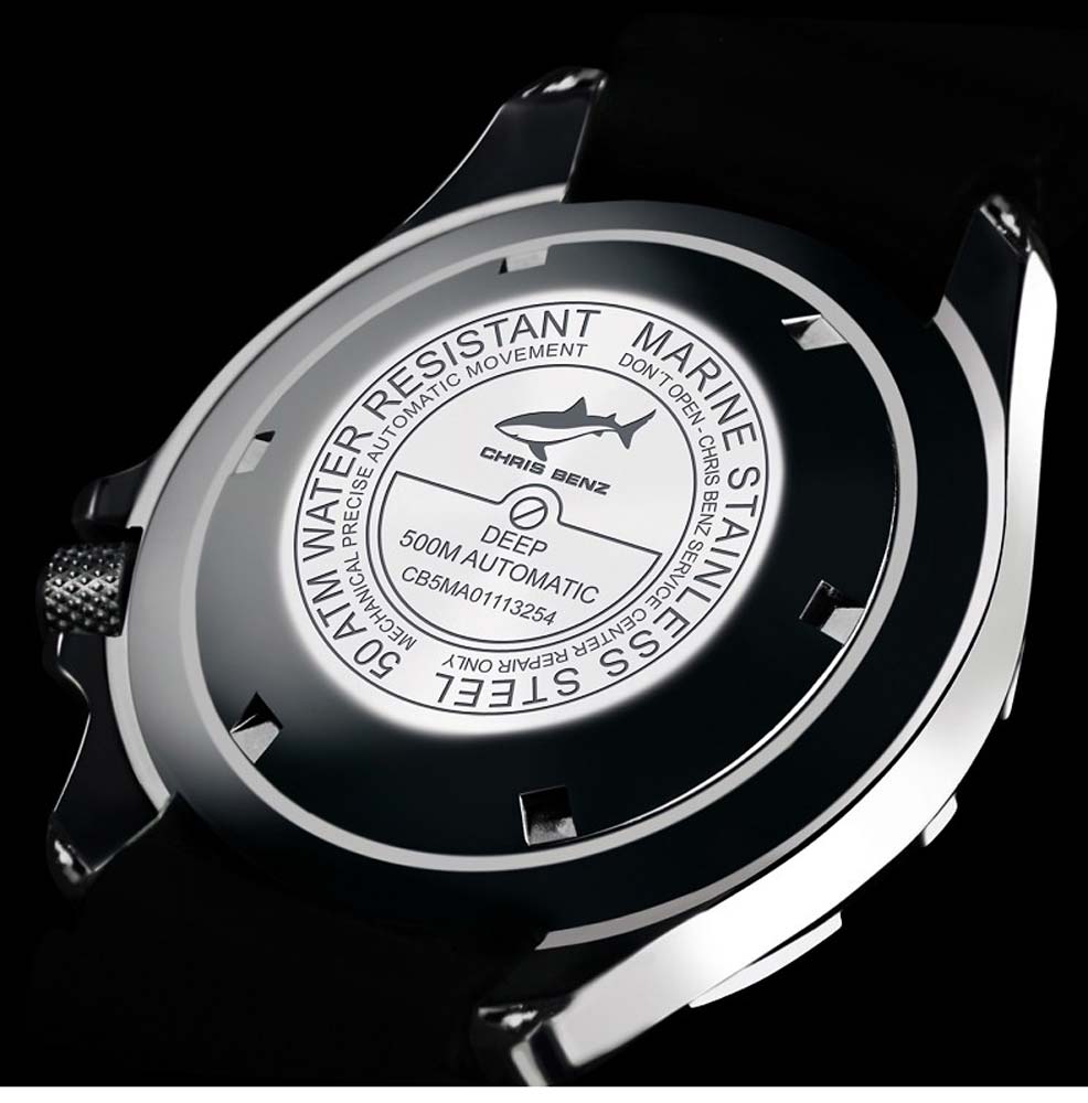 Chris Benz Deep 500M Automatic CB-500A-O-KBO Men's Watch • Automatic • Sapphire Crystal