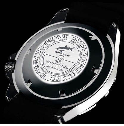 Chris Benz Deep 500M Automatic CB-500A-O-KBO Men's Watch • Automatic • Sapphire Crystal