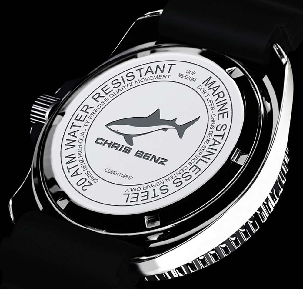 Chris Benz ONE Medium CBM-B-KB-SI Ladies' Watch • Hai-Proof • Sapphire Crystal