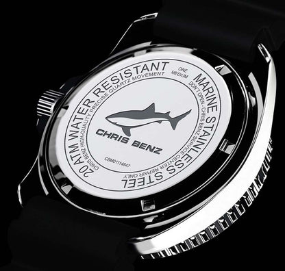 Montre Chris Benz One Midsize CBM-SI-KB-SI pour femme • Verre saphir • 20 bar