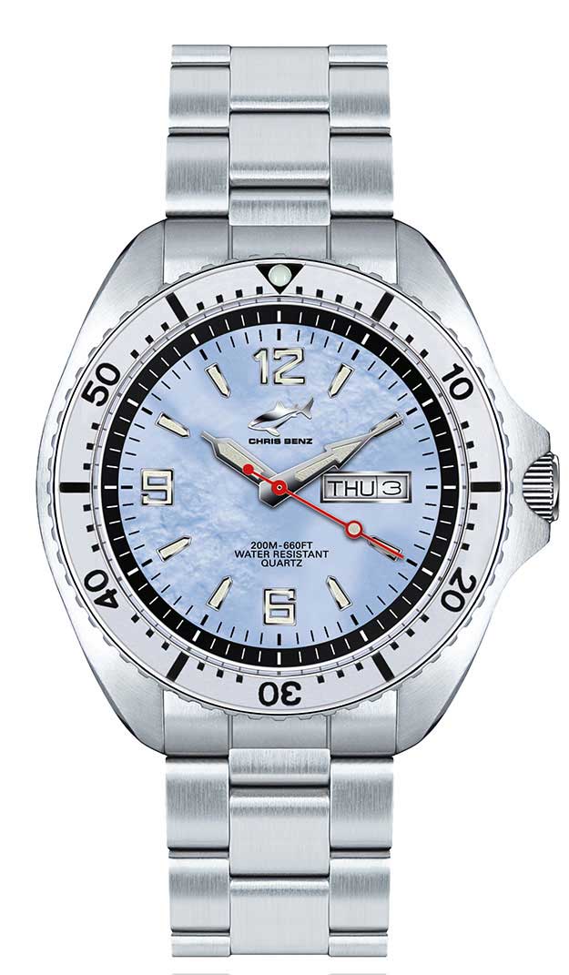 CHRIS BENZ ONE MAN CBO-H-MB-SI Men's Watch • 20 Bar Water Resistant • Sapphire Crystal