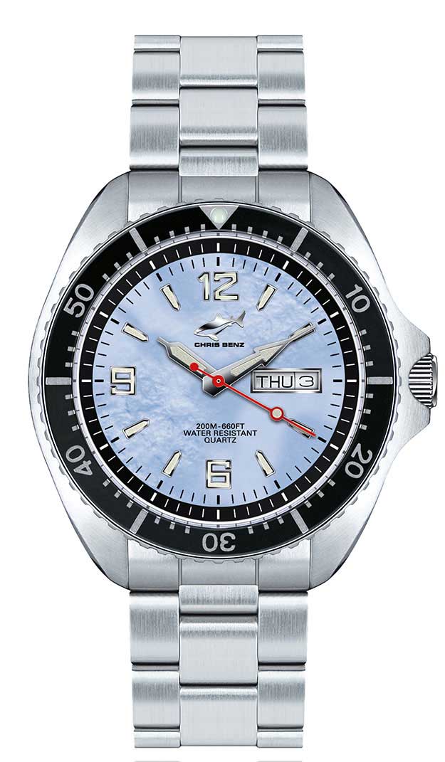 Montre pour homme Chris Benz ONE MAN 200M CBO-H-MB-SW • Shark-Proof • Verre saphir