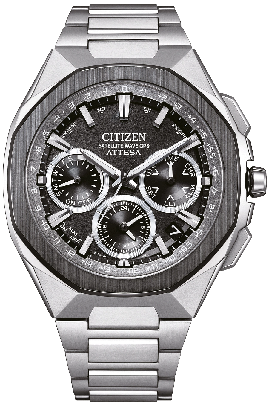 Citizen CC4104-53E Herrenuhr • Satellite Wave GPS • Super Titanium