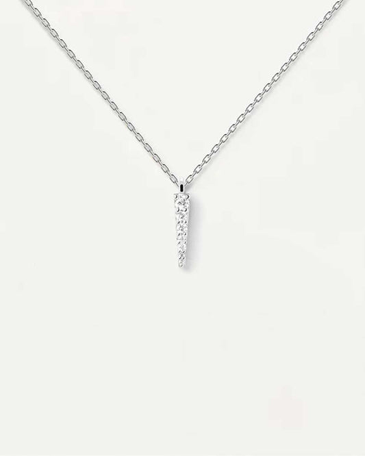 Peak Necklace with Tapered Pendant - 925 Sterling Silver