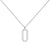 Abi Kette mit eckigem Anhänger und Steinen - 925 Sterling Silber