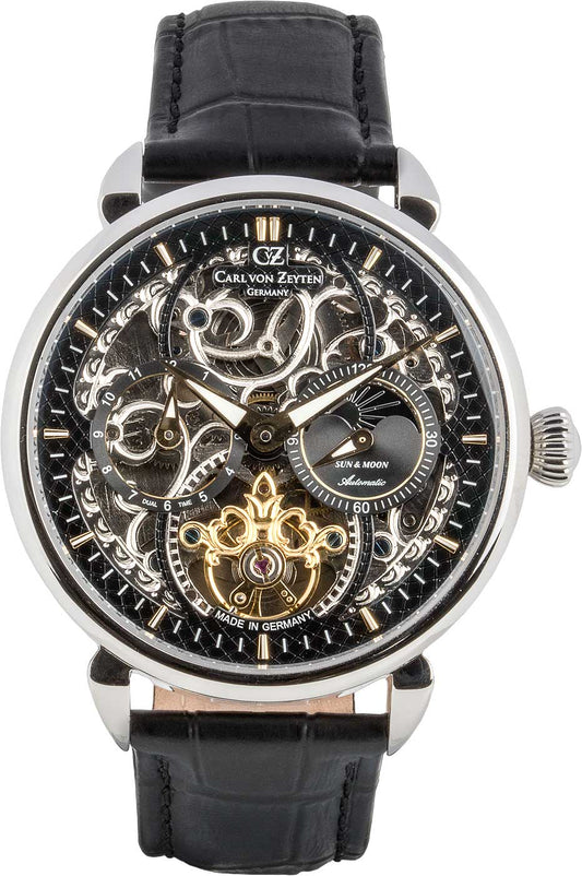 Carl von Zeyten Neukirch CVZ0005BKGS Men's Watch • Automatic • Dual Time Function