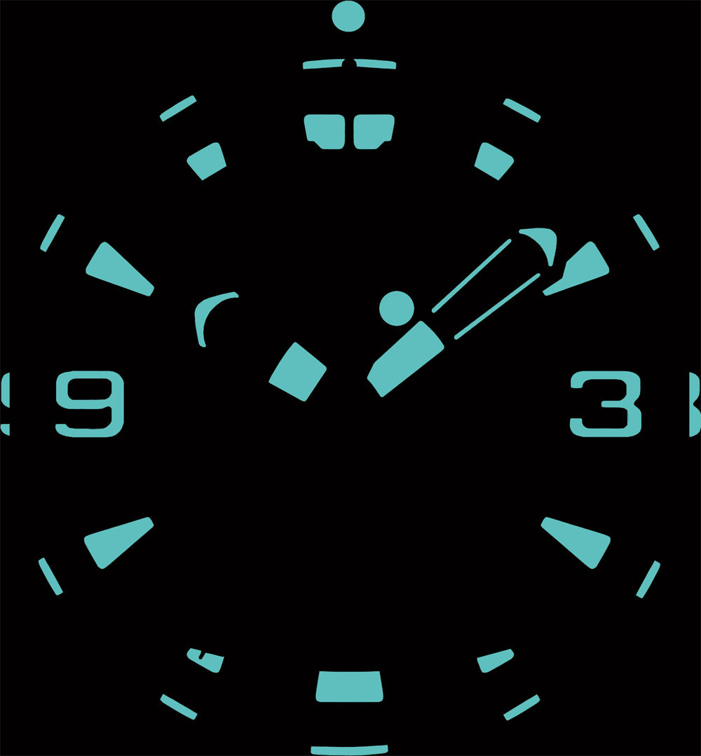 Chris Benz DEPTHMETER DIGITAL 200M CB-D200X-R-SBR Montre pour Hommes • Éprouvée face aux requins • Verre saphir