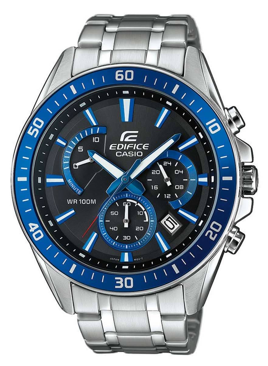 Casio Edifice EFR-552D-1A2VUEF Montre pour homme • Chronographe à quartz • Acier inoxydable robuste