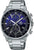 Zegarek męski Casio Edifice z niebieską tarczą, bransoletą ze stali szlachetnej i wyglądem chronografu