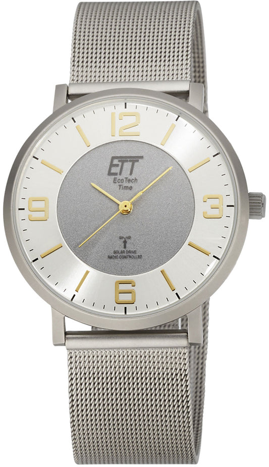 Montre pour hommes Eco Tech Time TECH-TIME • Mouvement solaire radio-piloté • Boîtier en acier inoxydable