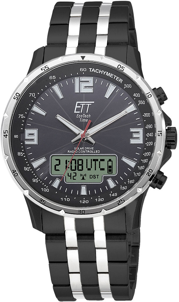 Eco Tech Time Professional EGS-11568-21M Herren Uhr • Funksolar • Weltzeit