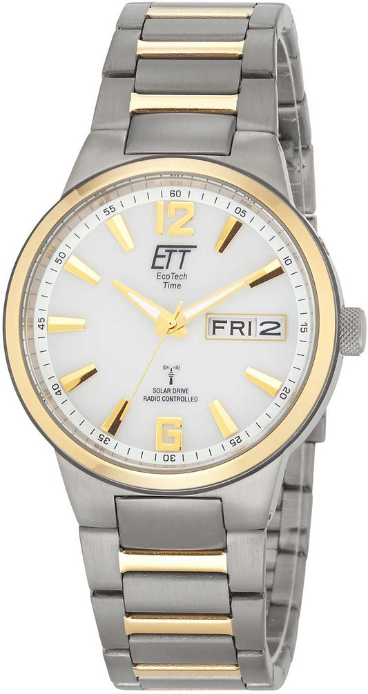 Eco Tech Time EGT-11322-11M Men's Watch • Radio-Controlled Solar • Titanium Bracelet