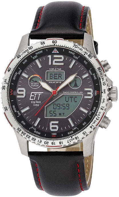 Eco Tech Time EGT-11573-21L Herren Uhr • Funk-Solar • Titan