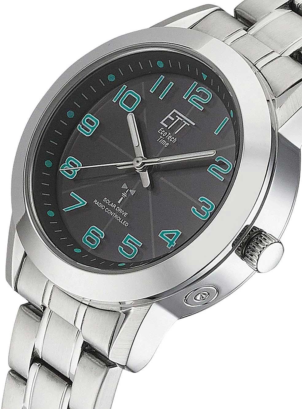 Eco Tech Time Basic ELS-11504-22M Women's Watch • Radio-Controlled Solar • Stainless Steel