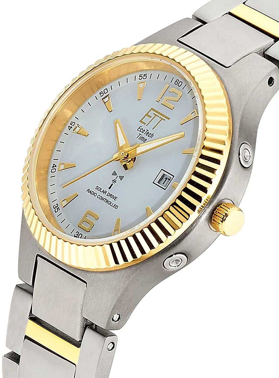 Eco Tech Time Everest ELT-11672-12M Women's Watch • Radio-Controlled Solar • Bicolor