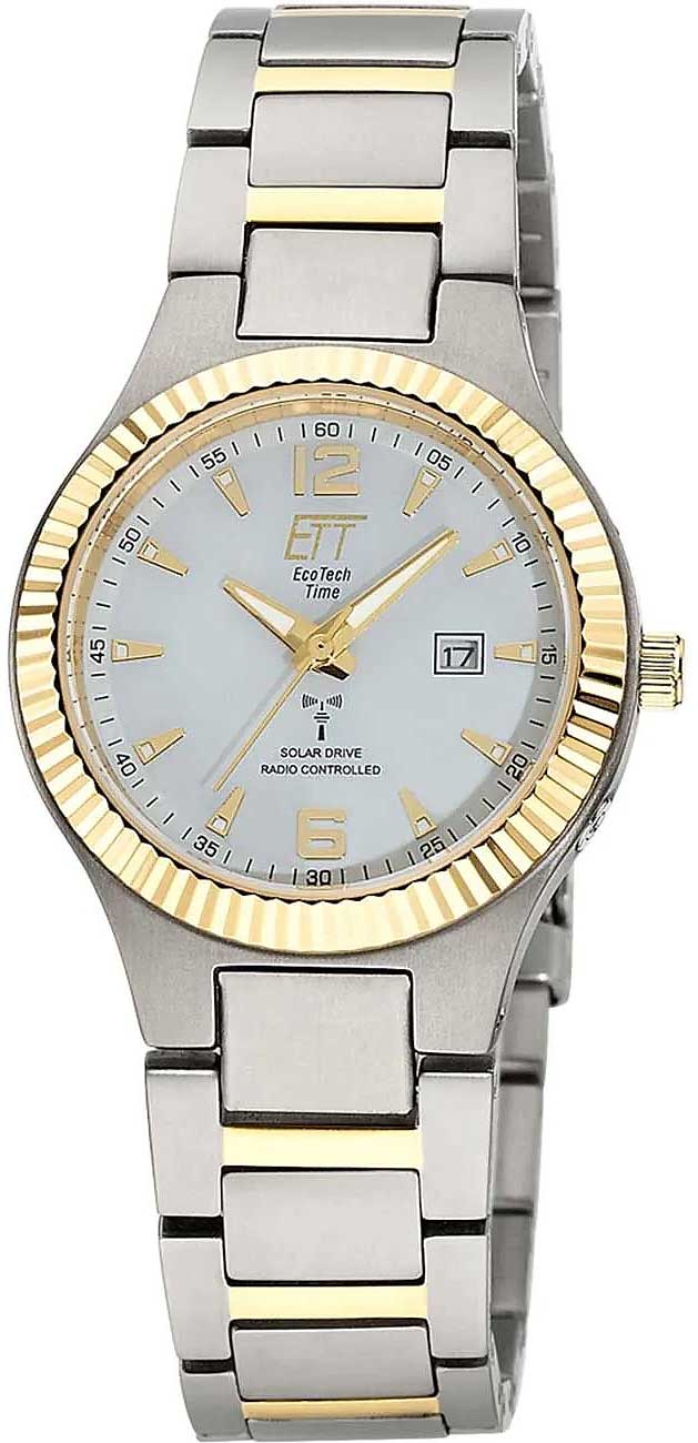 Eco Tech Time Everest ELT-11672-12M Women's Watch • Radio-Controlled Solar • Bicolor