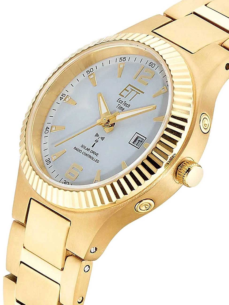 Eco Tech Time Everest ELT-11673-12M Ladies' Watch • Radio-Controlled Solar Movement • Date Display