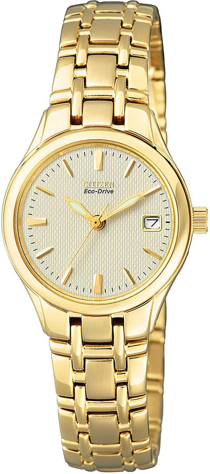 Citizen Silhouette EW1262-55P Damen Uhr • Eco-Drive Technologie • Datumsanzeige