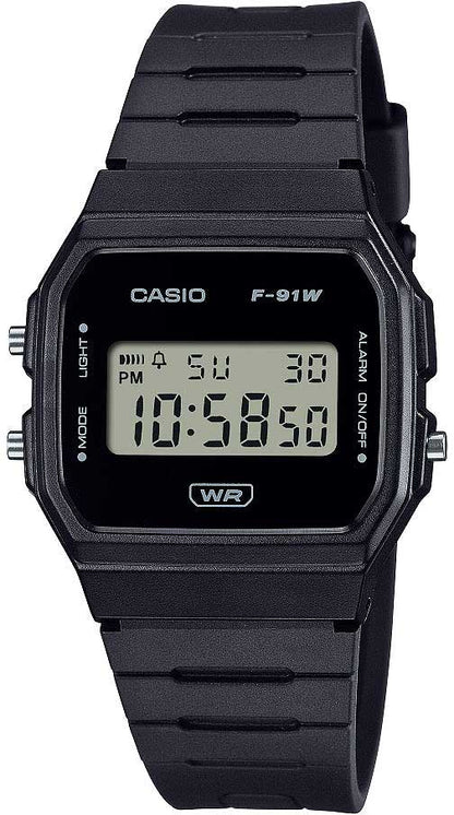 Casio F-91W-1AEF Unisex Uhr • Robustes Resin-Gehäuse • Präzises Quarzwerk