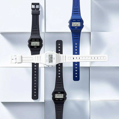 Casio Timeless Collection F-91WB-2A1EF Damen Uhr • Robustes Design • Digitale Zeitanzeige