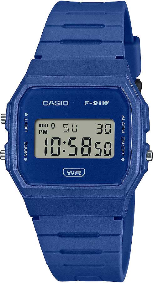 Casio Timeless Collection F-91WB-2A1EF Damen Uhr • Robustes Design • Digitale Zeitanzeige
