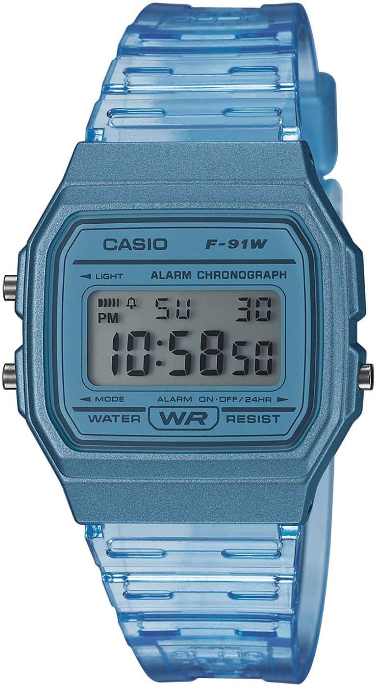 Montre pour femmes Casio Timeless Collection F-91WS-2EF • Mouvement à quartz • Boîtier en résine