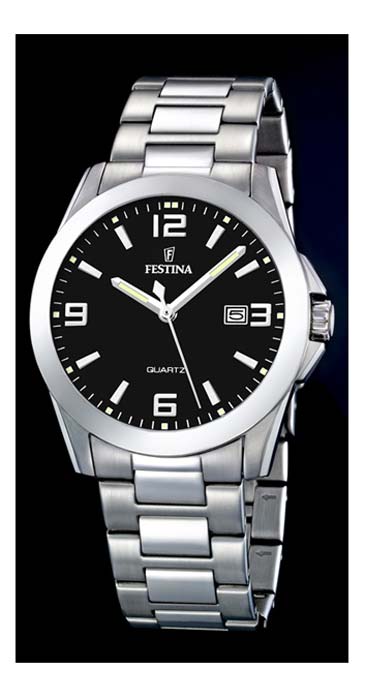 Festina Classic F16376/4 Herren Uhr • Robuster Edelstahl • Mineralglas