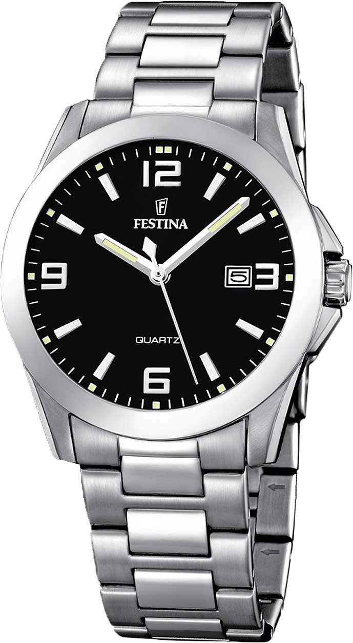 Festina Classic F16376/4 Herren Uhr • Robuster Edelstahl • Mineralglas