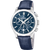 Zegarek męski Festina Chronograph: niebieska tarcza, szafirowe szkiełko, ciemnoniebieski pasek skórzany